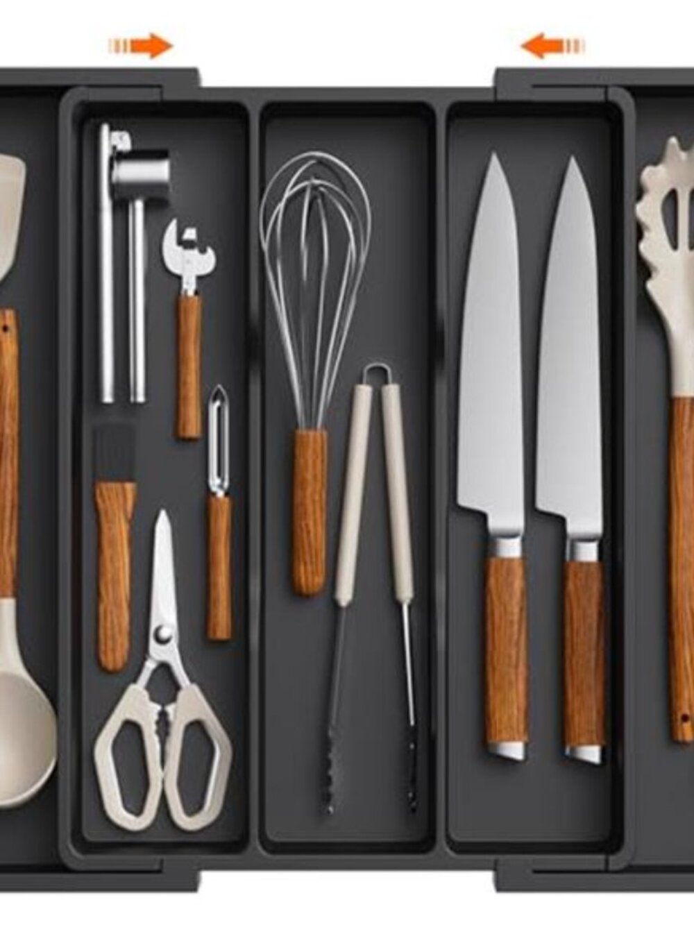 Expandable Utensil Organizer Drawer Adjustable Silverware Tray Kitchen Storage